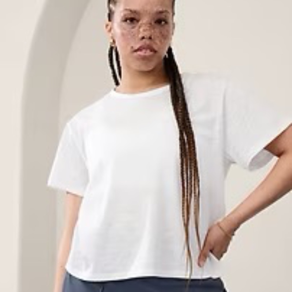 Athleta Essential Slub Tee - White